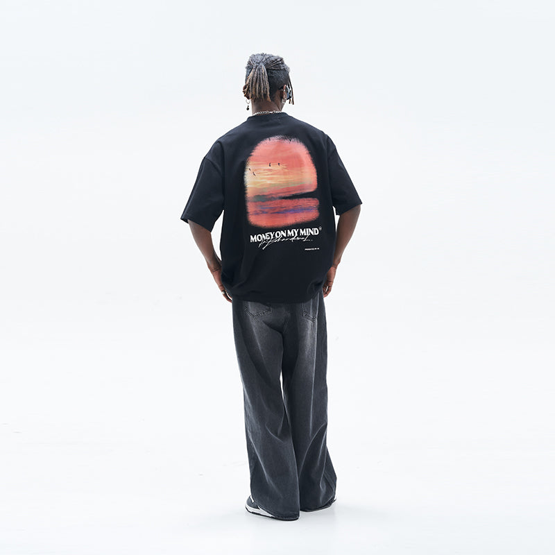 Handpainted Sunset Tee