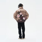 Vintage Oil Painting Full Print Down Jacket