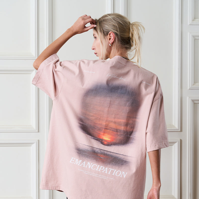 Oil Painting Beach Sunset Tee