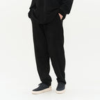 Embossed Logo Zipper Flared Trousers