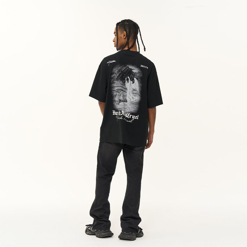 Angel Statue Gothic Painting Tee