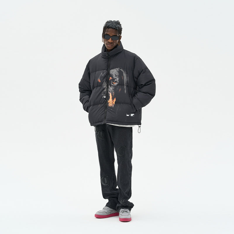 Rottweiler Printed Down Jacket