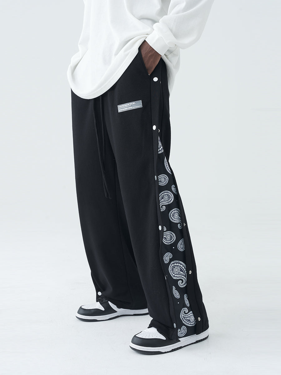 Retro Paisley Breasted Pants