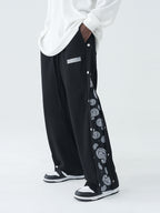 Retro Paisley Breasted Pants