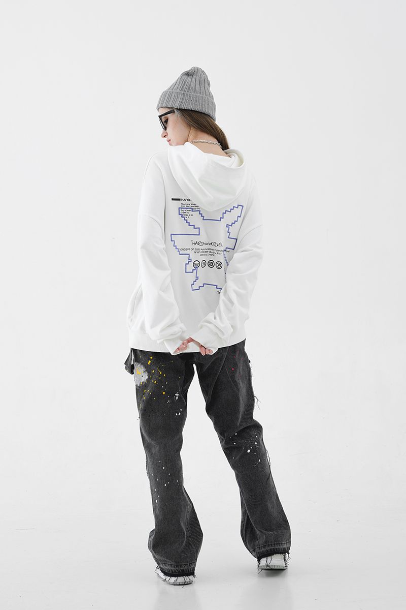 Pixel Embroidered Logo Hoodie