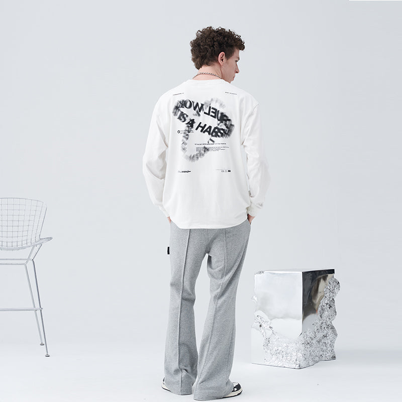 Ring Logo Print Long Sleeved Tee