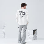 Ring Logo Print Long Sleeved Tee