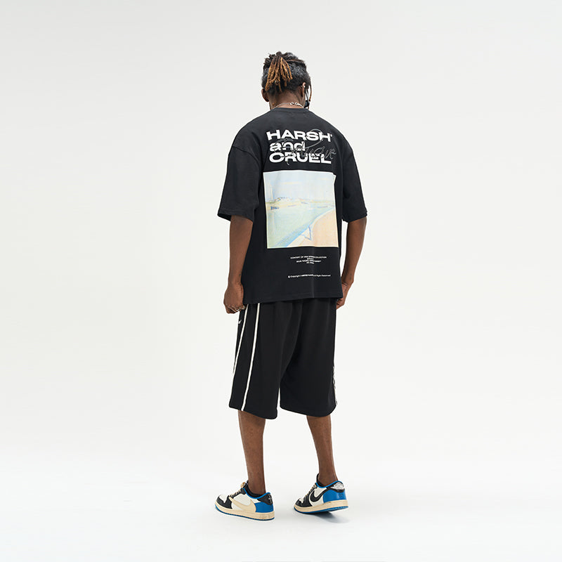 Retro Waterway Oil Painting Tee