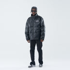 Pockets Leather Down Jacket