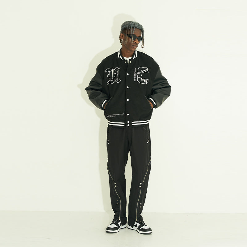 Skeleton Embroidered Varsity Jacket
