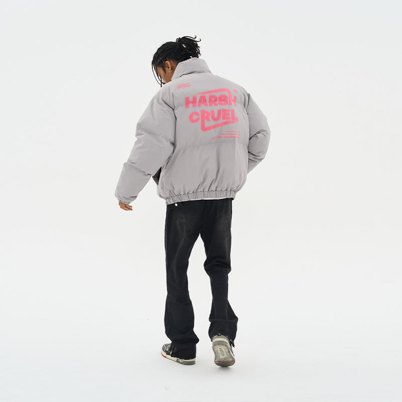 PVC Pocket Stand Up Collar Down Jacket