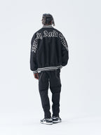 Gothic Logo Embroidered Varsity Jacket