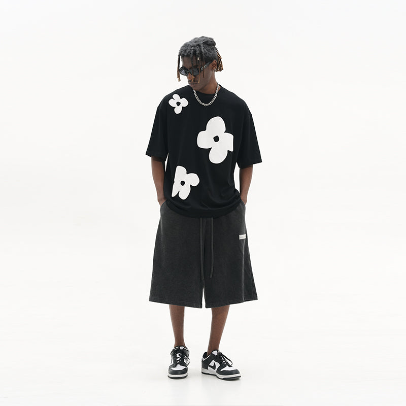 Handpainted Flowers Printed Tee