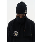 Cartoon Face Knitted Scarf