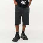 Washed Loose Denim Shorts
