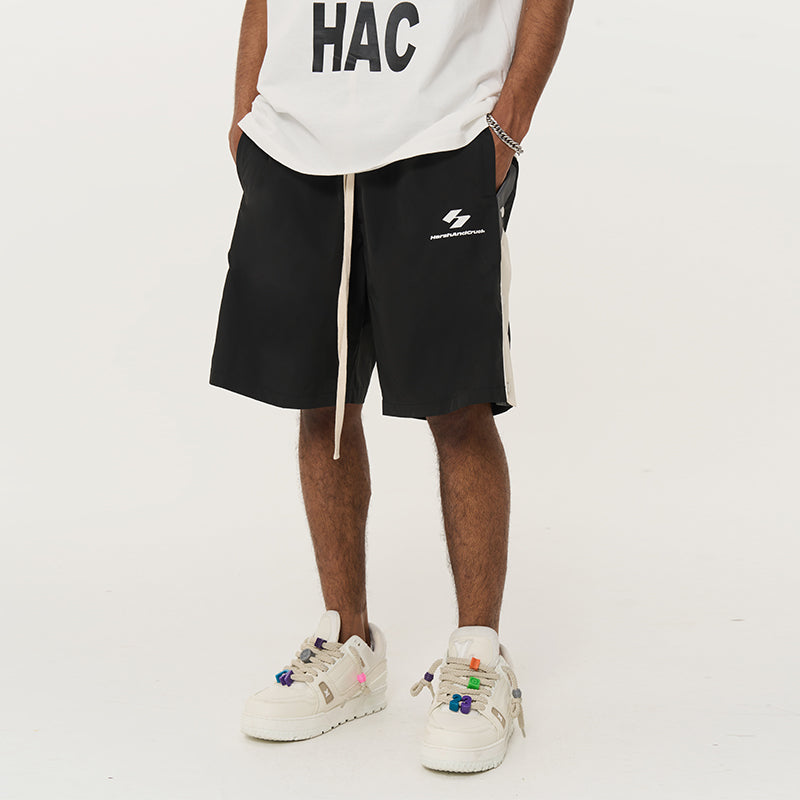 Adjustable Buttons Drwastrings Shorts