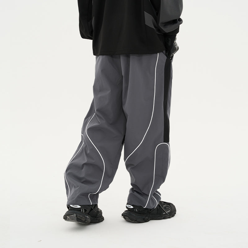 Splicing Irregular Stitching Loose trousers