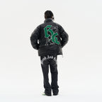 Goth Font Printed Down Jacket