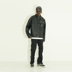PU Leather Layered Jacket