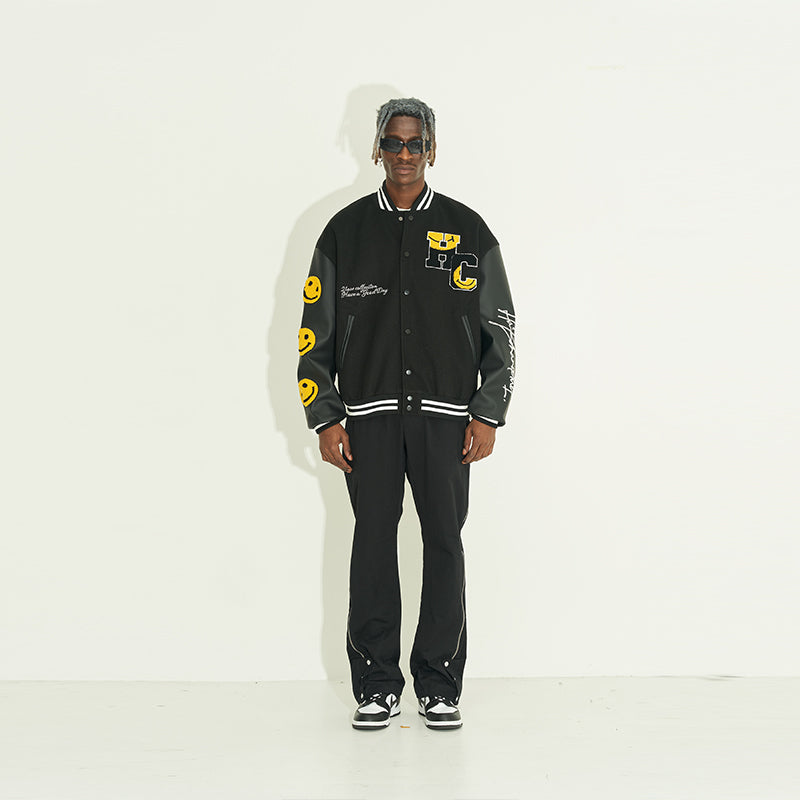 Smiley Face Varsity jacket