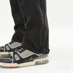 Nylon Logo Flared Trousers