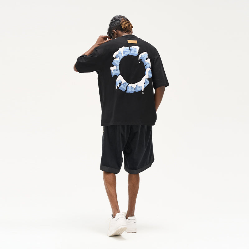 3D Ice Circle Logo Printed Tee