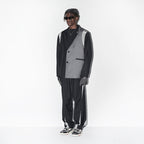 Deconstructed Asymmetric Nylon Blazer