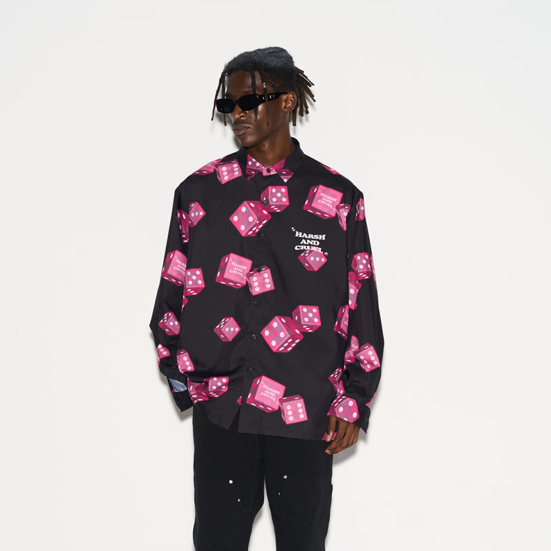3D Dice Full Print L/S Shirt