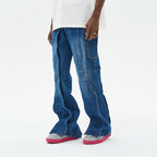 Layered Washed Denim