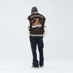 Snake Embroidered Varsity Jacket