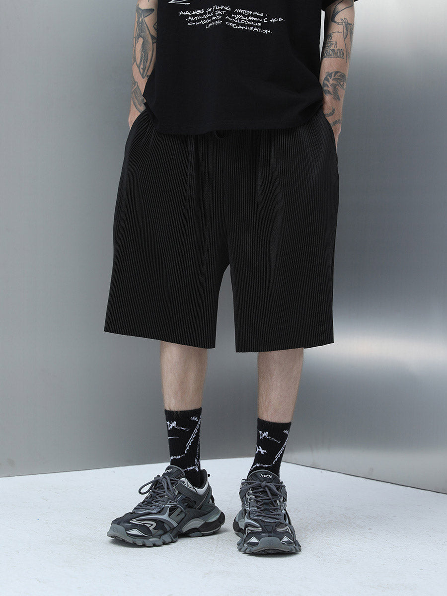 Striped Straight Shorts