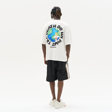 Load image into Gallery viewer, Slogan Ring Handpainted Earth Printed Tee
