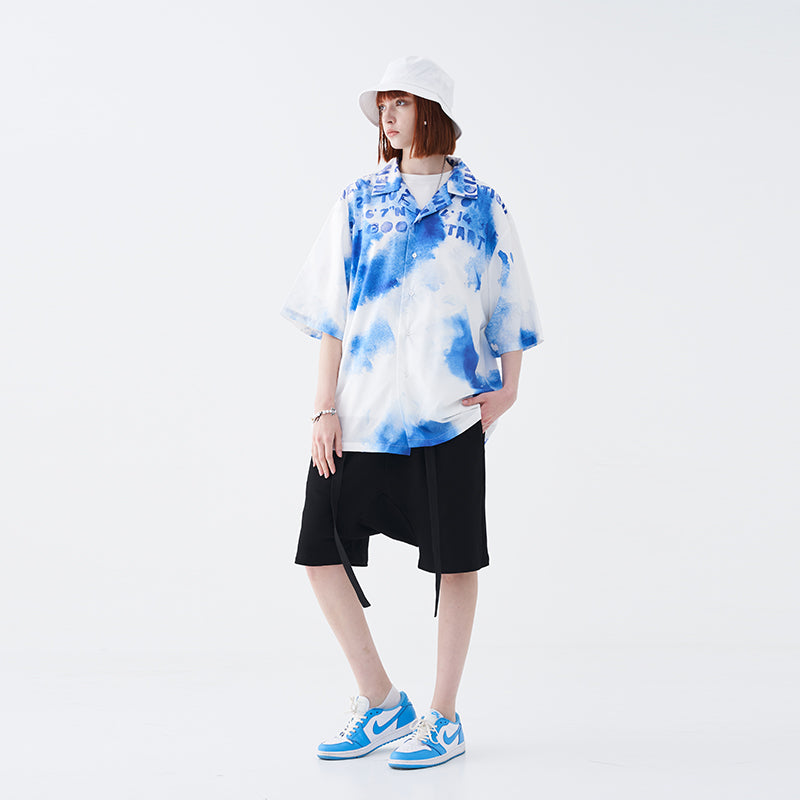 Watercolor Painting Full Print Cuban Shirt