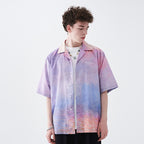 Monet Oil Painting Full Print Cuban Shirt