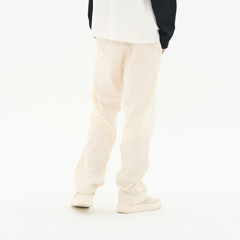 Deconstructed Stitched Logo Trousers