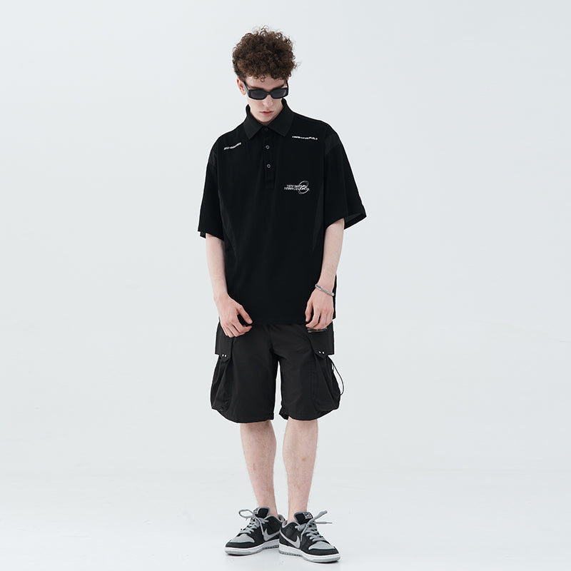 Metal Nylon Stitching Polo