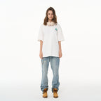 Handpainted Wood Printed Tee