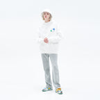 Foam Print Flowers Hoodie