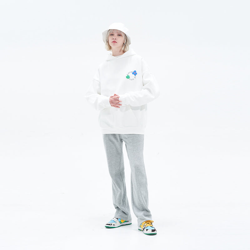 Foam Print Flowers Hoodie