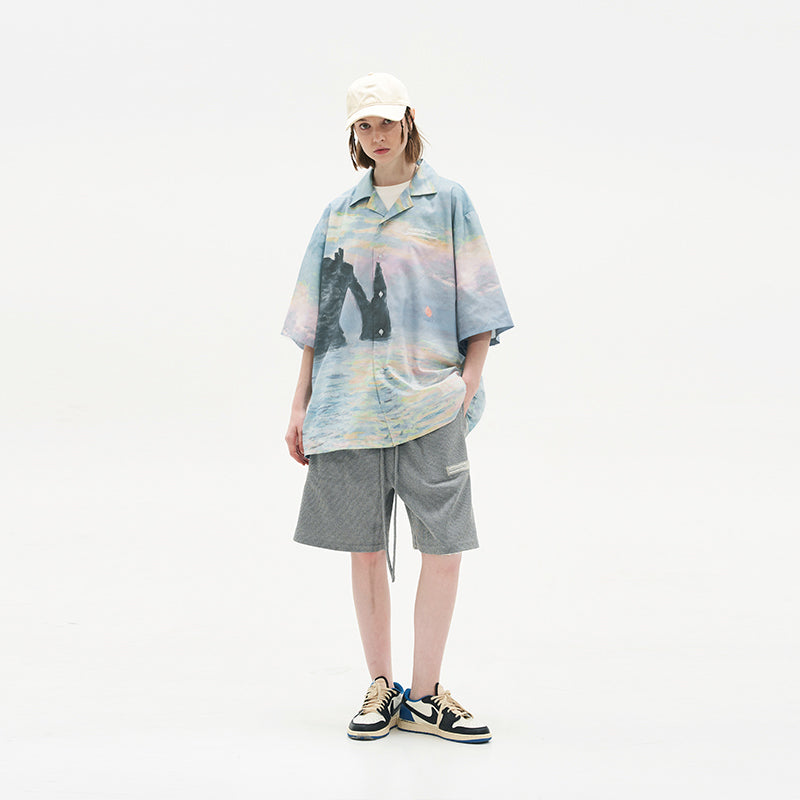 Impressionist Sunset Oil Painting Shirt