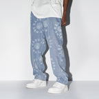 3D Circles All Over Denim