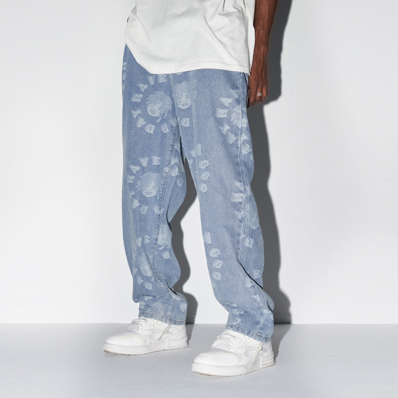 3D Circles All Over Denim