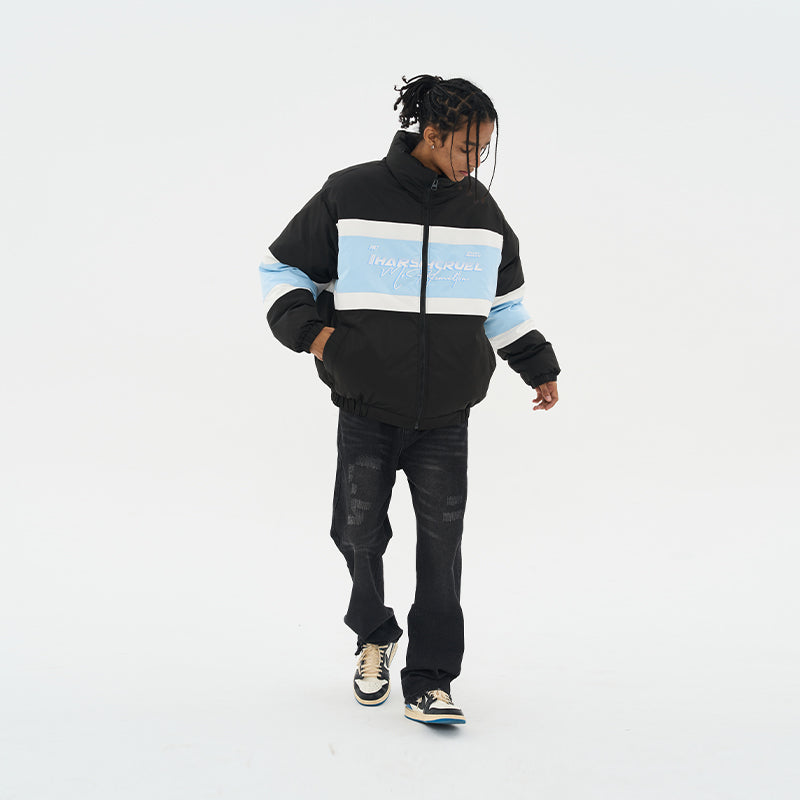 Printed Logo Stitching Padded Jacket