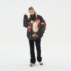 Oil Painting Flowers Full Print Down Jacket