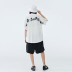 Gothic Font Logo Roses Tee