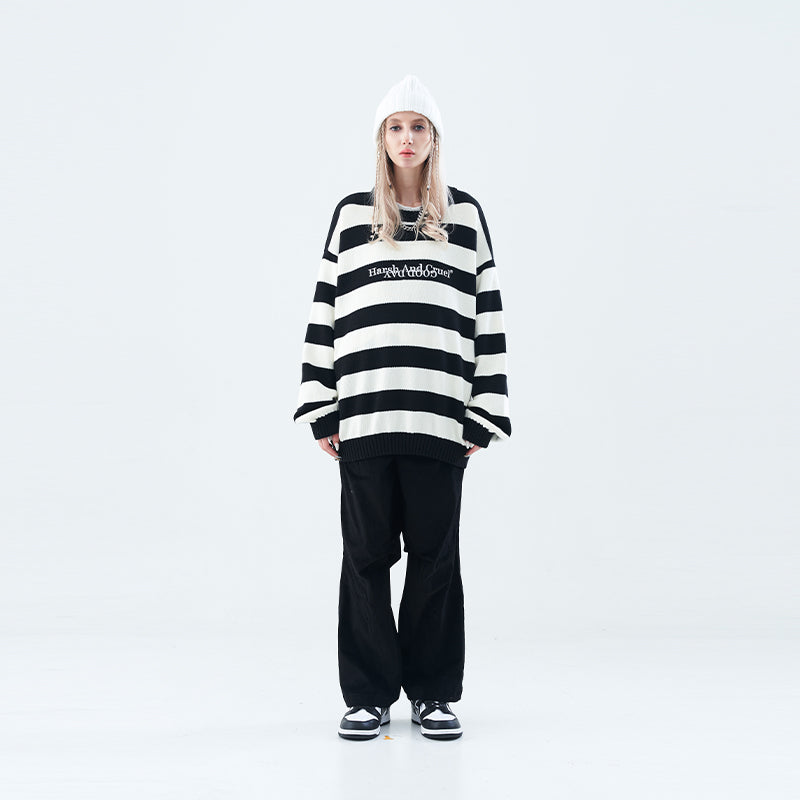 Striped Basic Logo Sweater