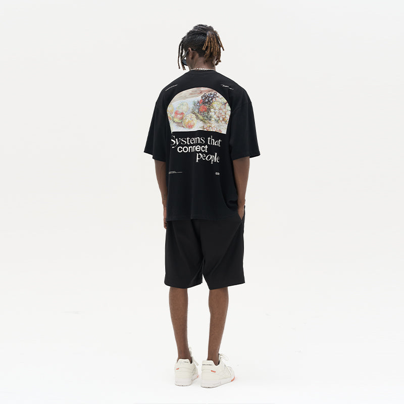 Still Life Oil Painting Printed Tee