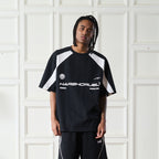 Stitching Round Neck Logo Tee