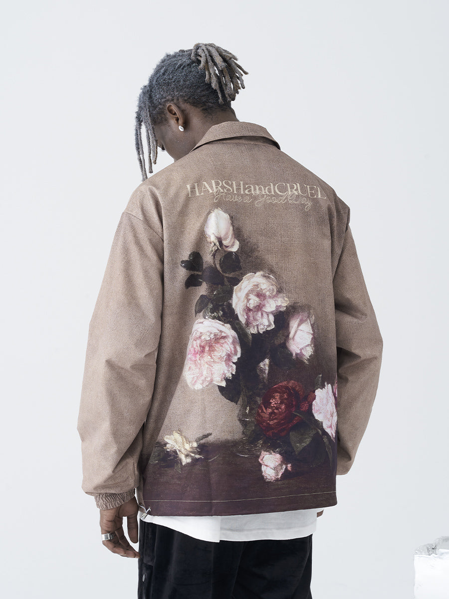 Vintage  Floral Retro Coach Jacket