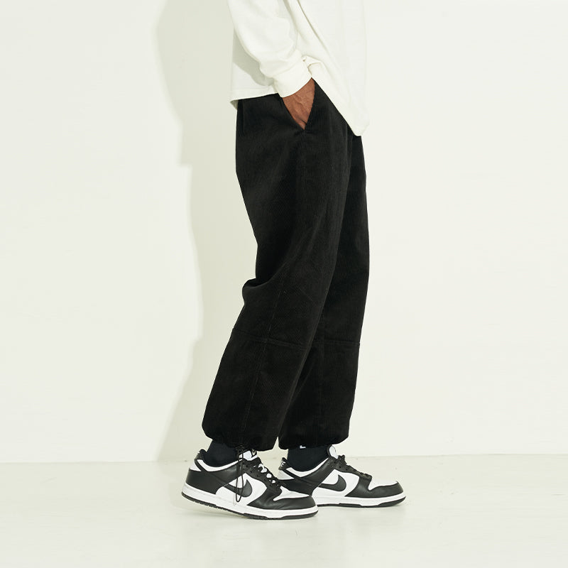 Drawstring Windproof Corduroy Trousers